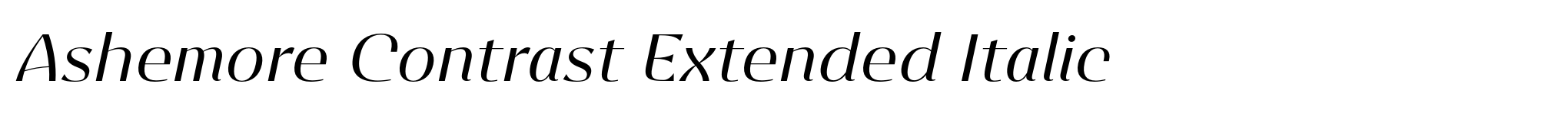 Ashemore Contrast Extended Italic image